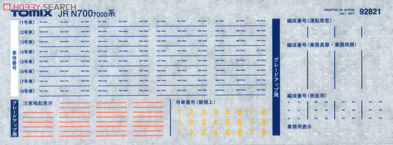 JR N700-7000系 山陽・九州新幹線 (8両セット) (鉄道模型) - ホビー
