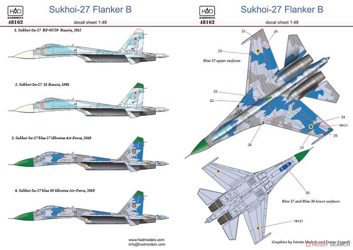 ロシア空軍 Su-27 フランカーB デカール (デカール) - ホビーサーチ