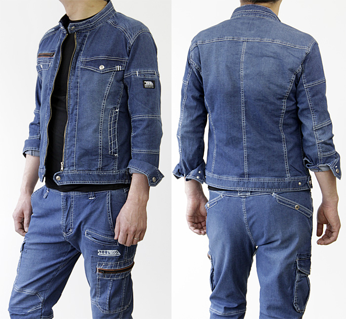 寅壱 デニムライダースジャケット 8970-554 商品詳細｜鳶服 鳶用品の宮
