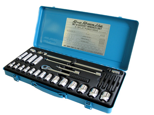 フラットパワーソケットレンチセット 3/8SQ | 興和精機株式会社