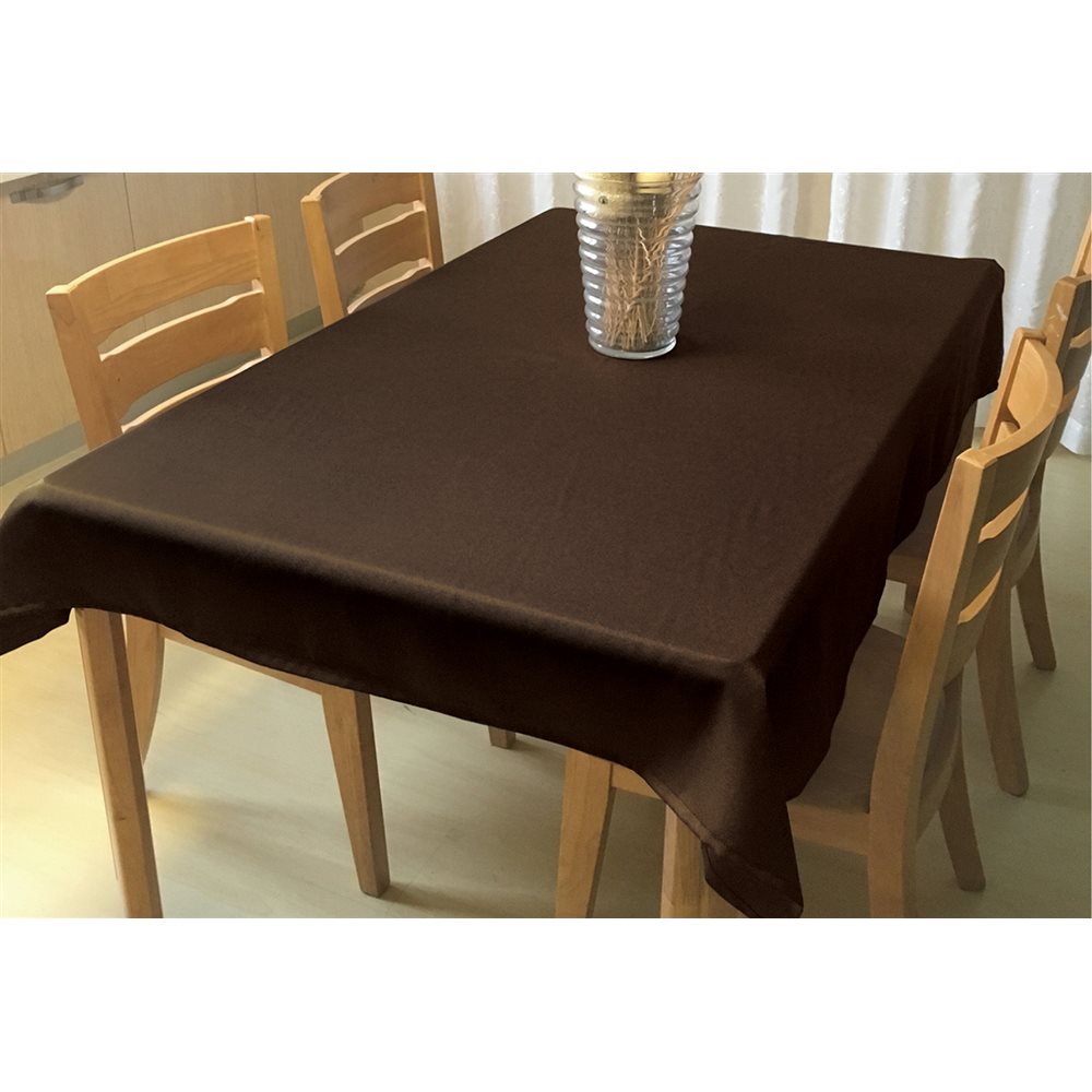 撥水テーブルクロス 約120×150cm ブラウン(ブラウン): 家具