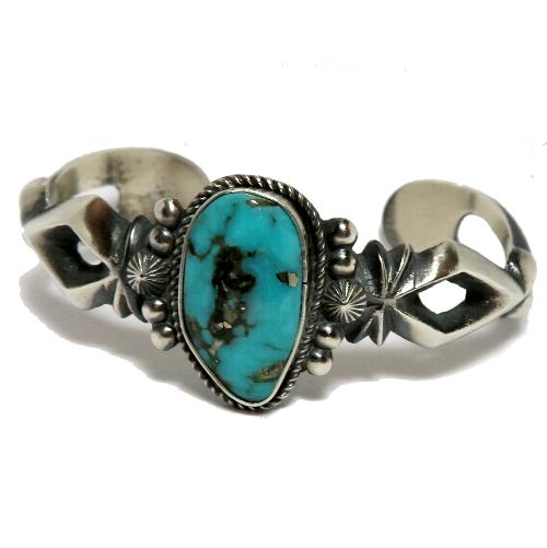 ナバホ族のターコイズバングル ブレスレット ナバホバングル