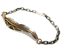 インディアンジュエリー、ファザーブレスレット、フェザー型