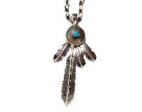 フェザーペンダント 羽型ジュエリー シルバーフェザー Harvey Mace