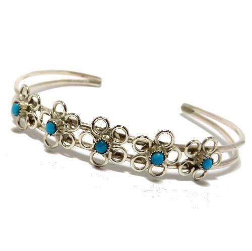 桜 60s インディアンジュエリー ズニ族 シルバー 925 バングル 桜様