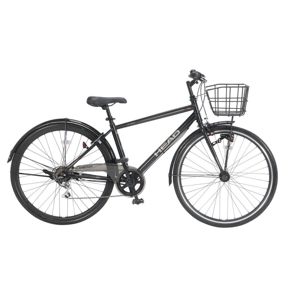武田産業 HEAD カゴ付クロスバイク 27インチ マットブラック