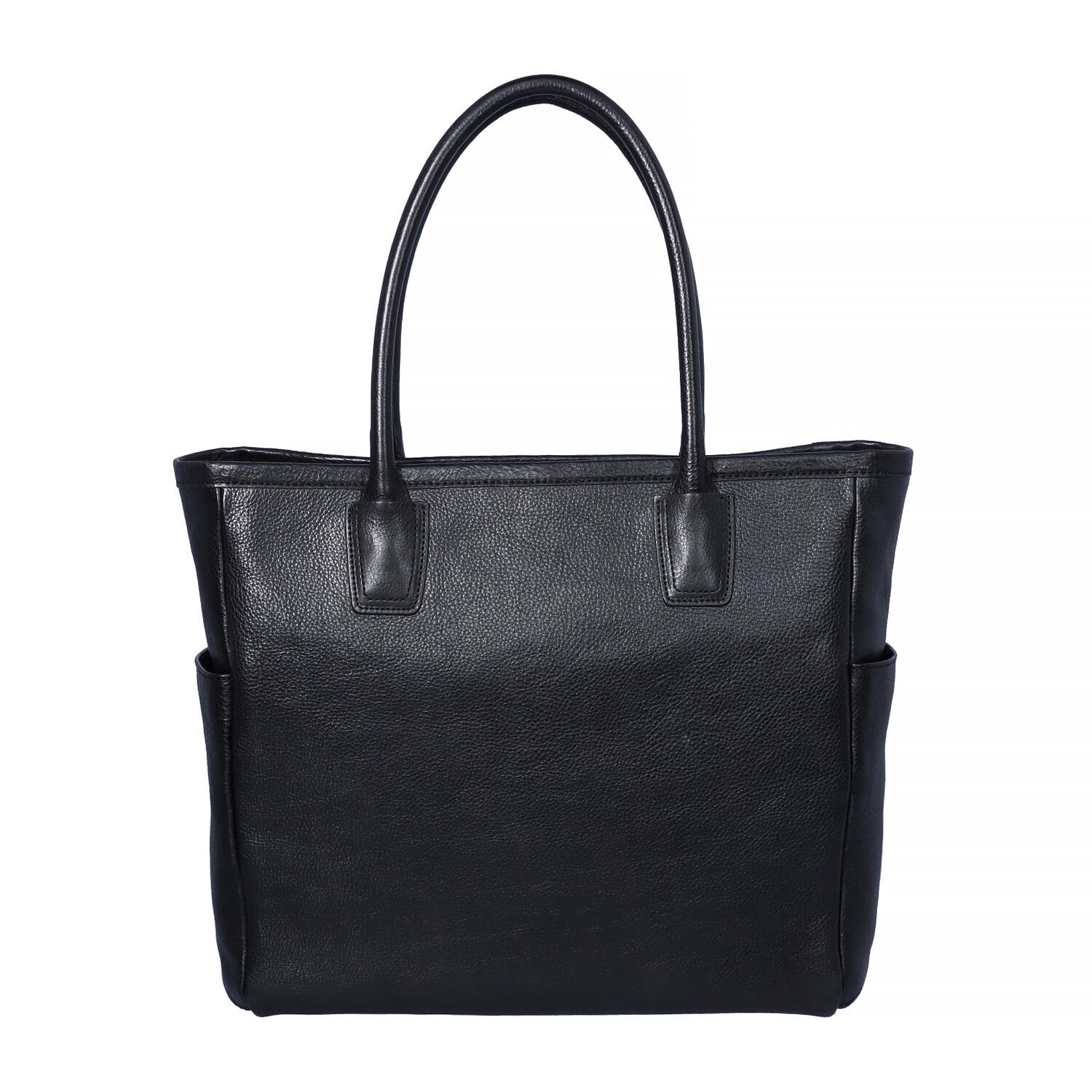 THE WARMTHCRAFTS】BLACK シボ革 tote-BAG