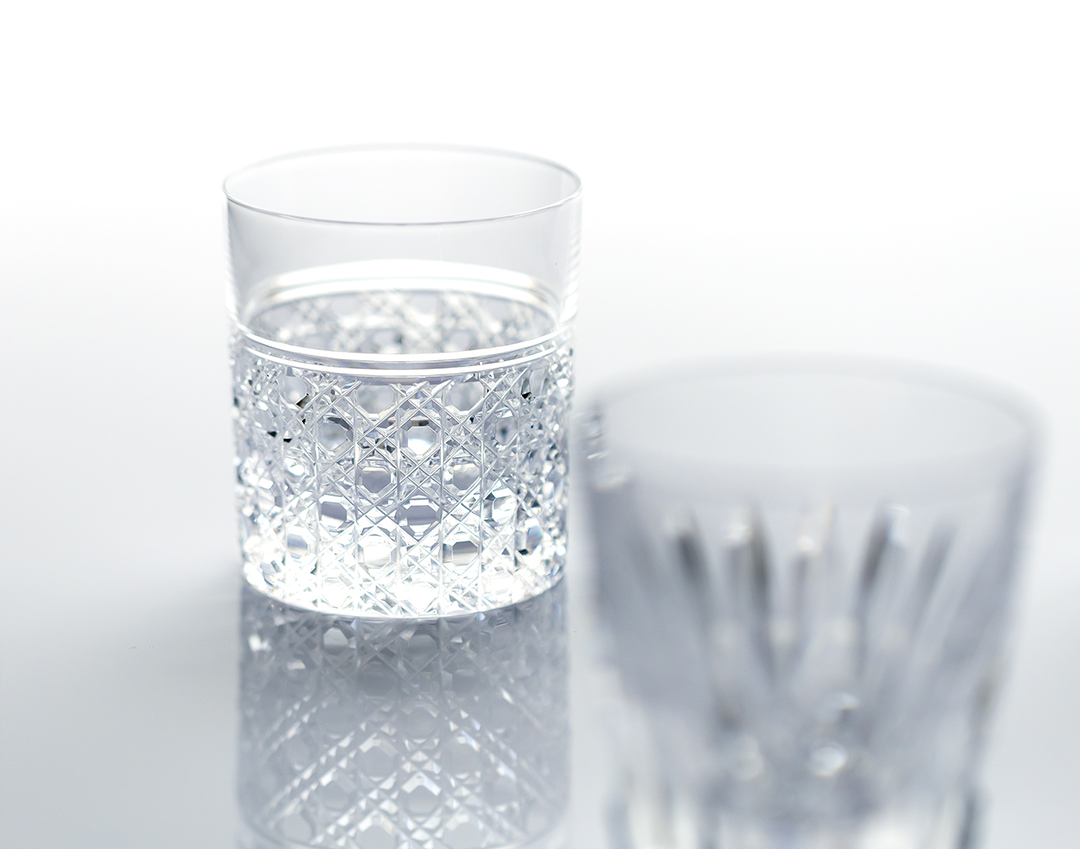 江戸切子 ダブルウィスキー＜八角籠目紋＞ | カガミクリスタル