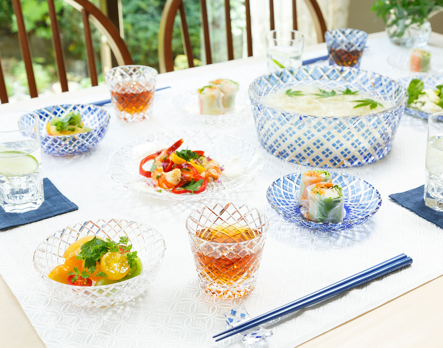 江戸切子 大鉢＜矢来重紋＞ | カガミクリスタル