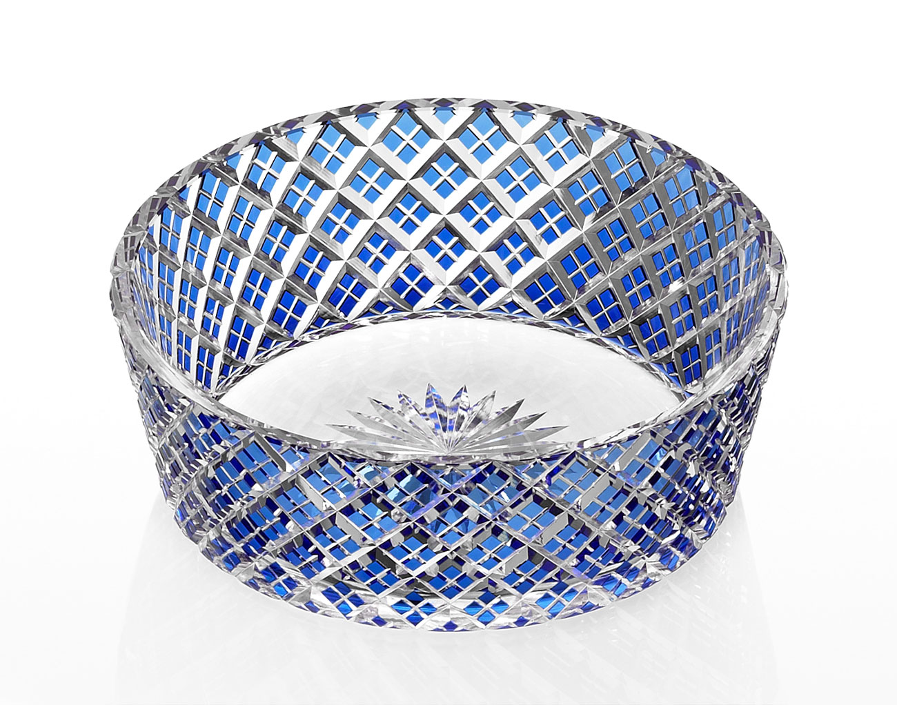 江戸切子 大鉢＜矢来重紋＞ | カガミクリスタル