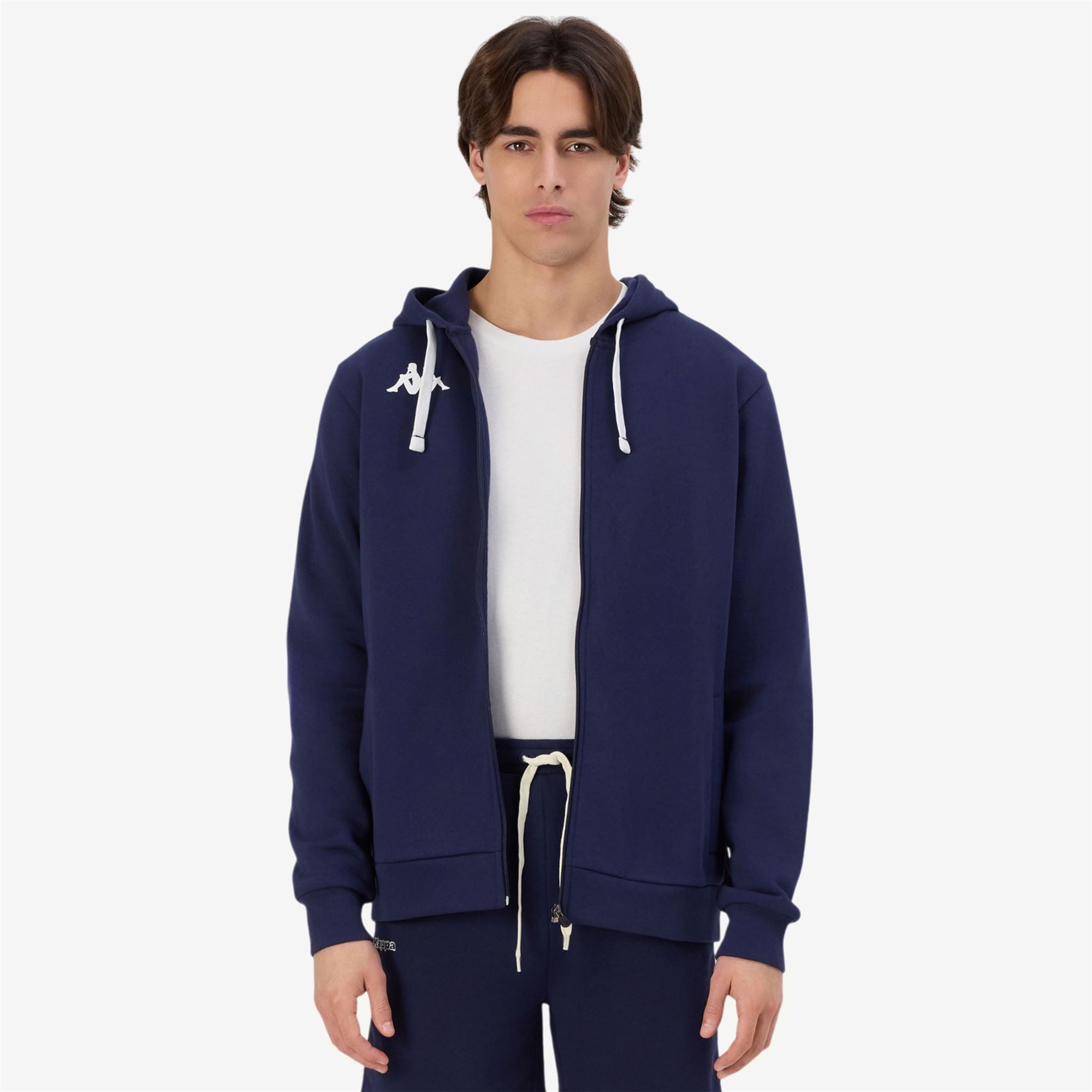 Fleece Man KAPPA4TRAINING BANTO Hoodie Full Zip BLUE MARINE
