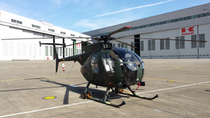 陸上自衛隊向け観測ヘリコプター「OH－6D」機体定期修理の最終号機