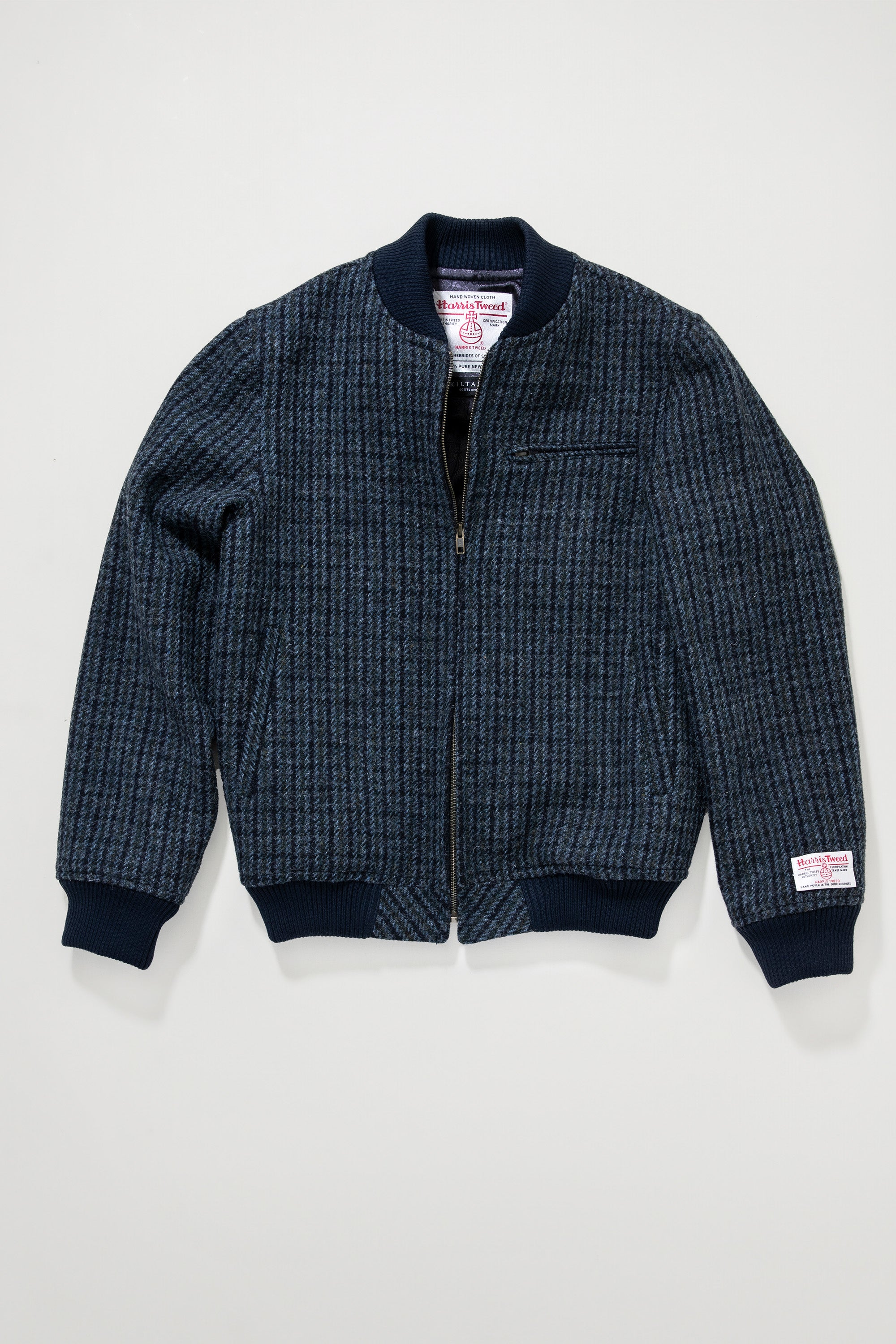 Men's Harris Tweed Bomber Jacket - Dogstooth – Kiltane