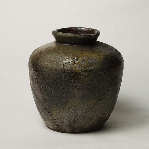 北大路魯山人 備前土草花彫花入 | しぶや黒田陶苑