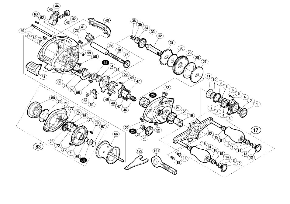 SHIMANO] Genuine Spare Parts for 12 Stephano CI4+ 200/201 200