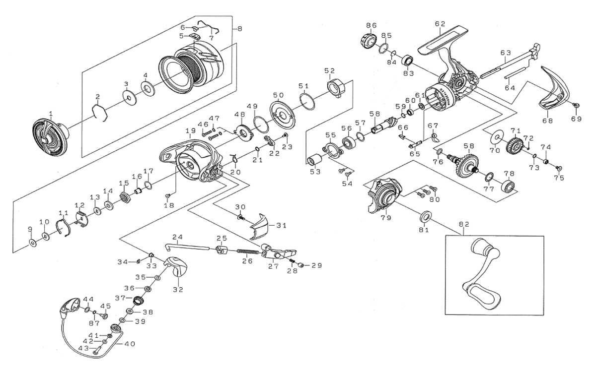 ダイワ純正お取り寄せパーツ：納期1ヶ月】24月下美人 X LT1000S-P 製品
