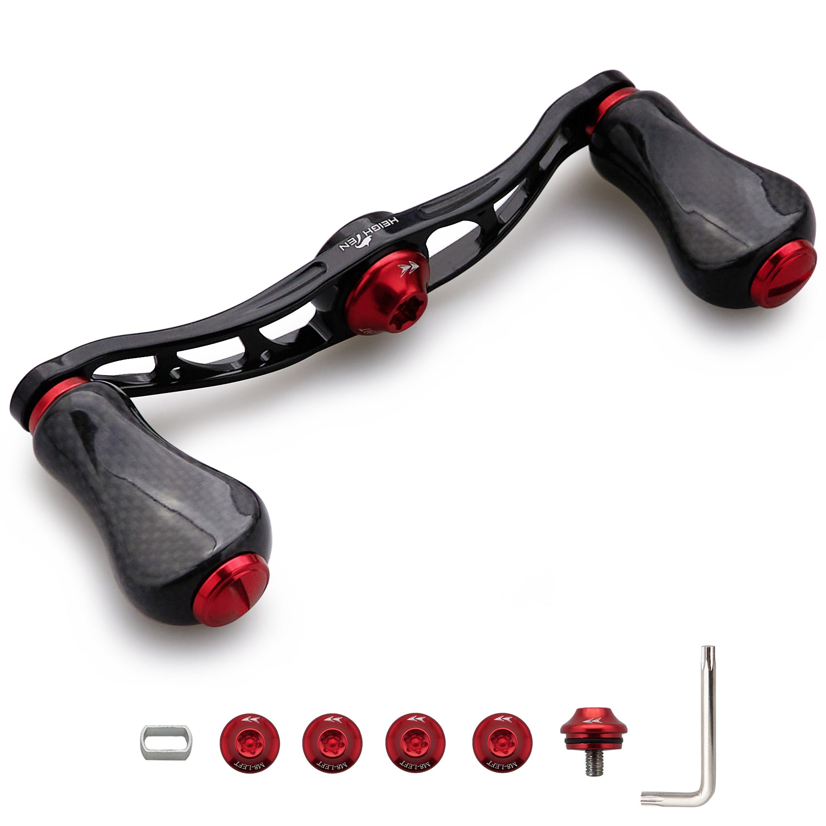 HEIGHTEN 90mm リール ハンドル 20mm カーボンノブ搭載 シマノ(SHIMANO