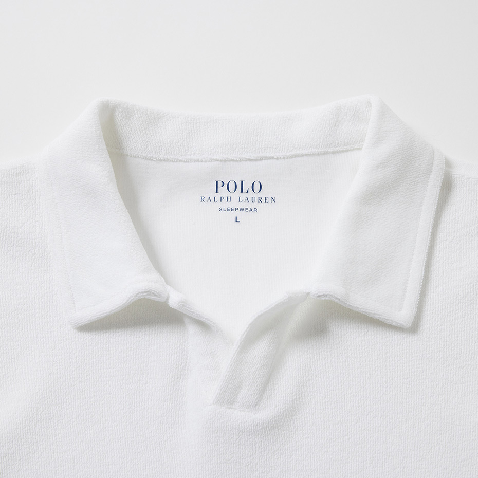 テリークロス ジョニーカラー ホワイト | ポロ ラルフ ローレン メンズ