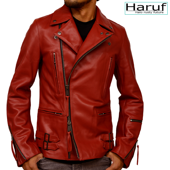 ダブルライダース 本革 ライダースジャケット メンズ レザージャケット