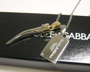 ドルチェ＆ガッバーナ ] コルノ＆プレート Wトップネックレス - DG-943