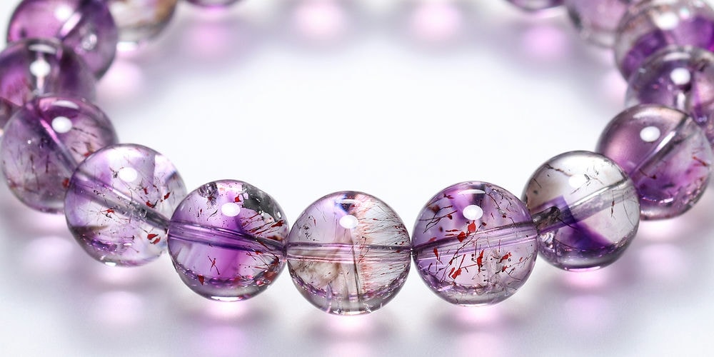 高品質++]マダガスカル産アメジストエレスチャルブレスレット