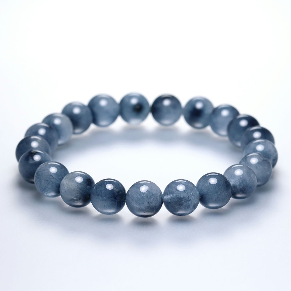 3A+]ブルートルマリンインクォーツブレスレット/インディゴライトイン