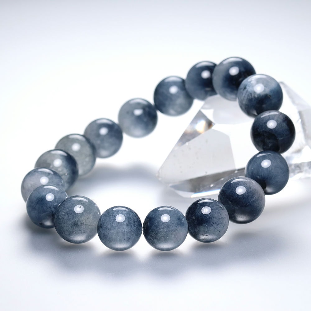 3A]ブルートルマリンインクォーツブレスレット/インディゴライトイン