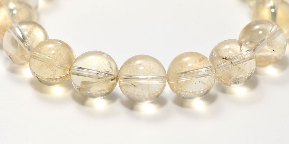 希少非加熱・高品質]ウクライナ産天然シトリンブレスレット/原石から