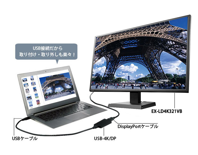 EX-LD4K321VB | 4K対応＆広視野角VAパネル採用 31.5型 ワイド液晶