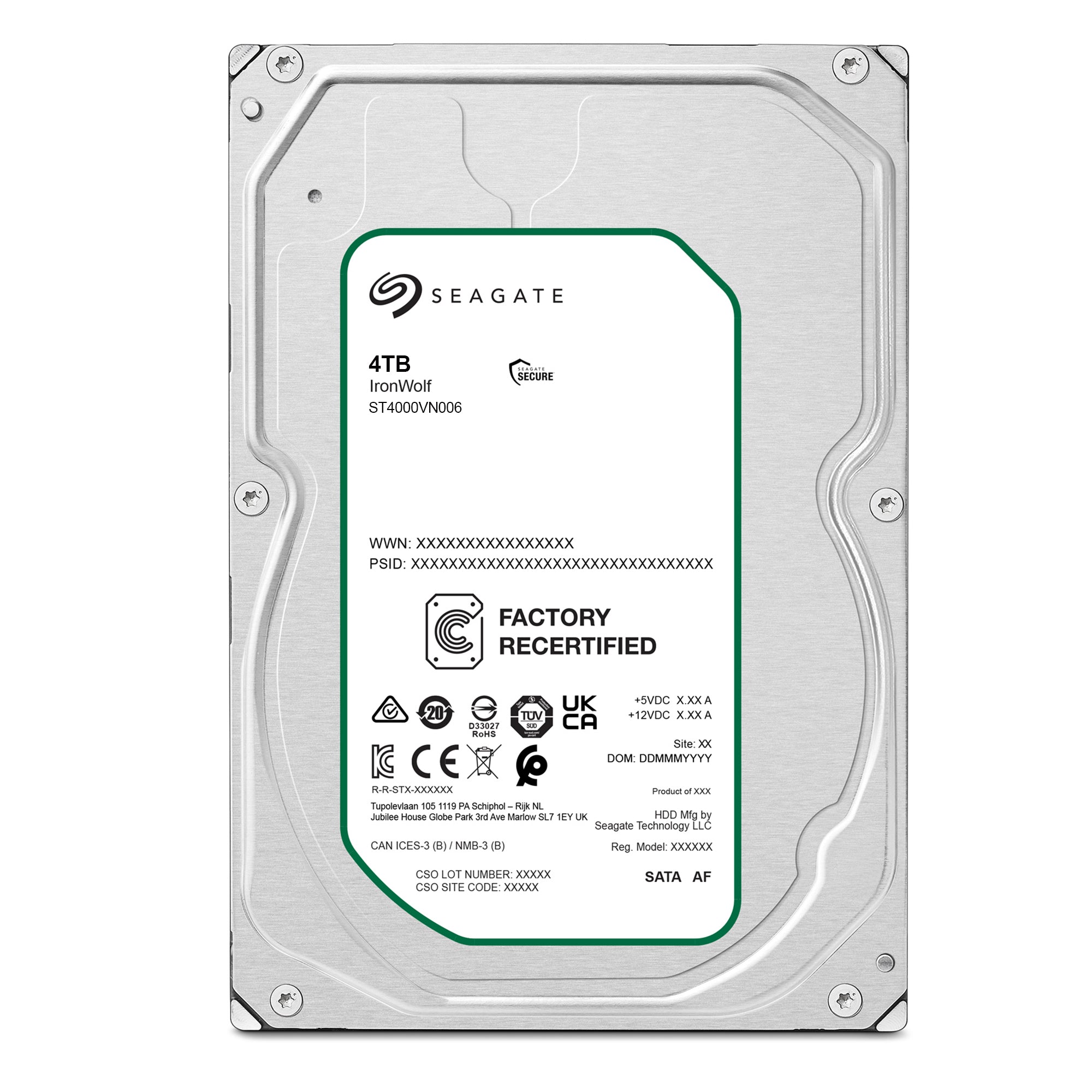 Seagate IronWolf ST4000VN006 整備済み 4TB HDD｜3.5インチ NAS用