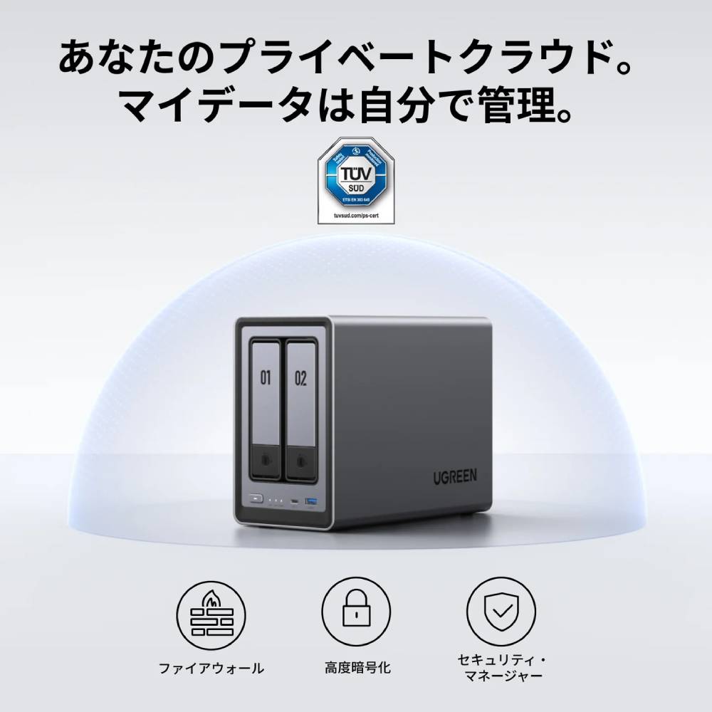 UGREEN NASync DXP2800｜2ベイ NAS 最大76TB対応 – ICHIBAKAN