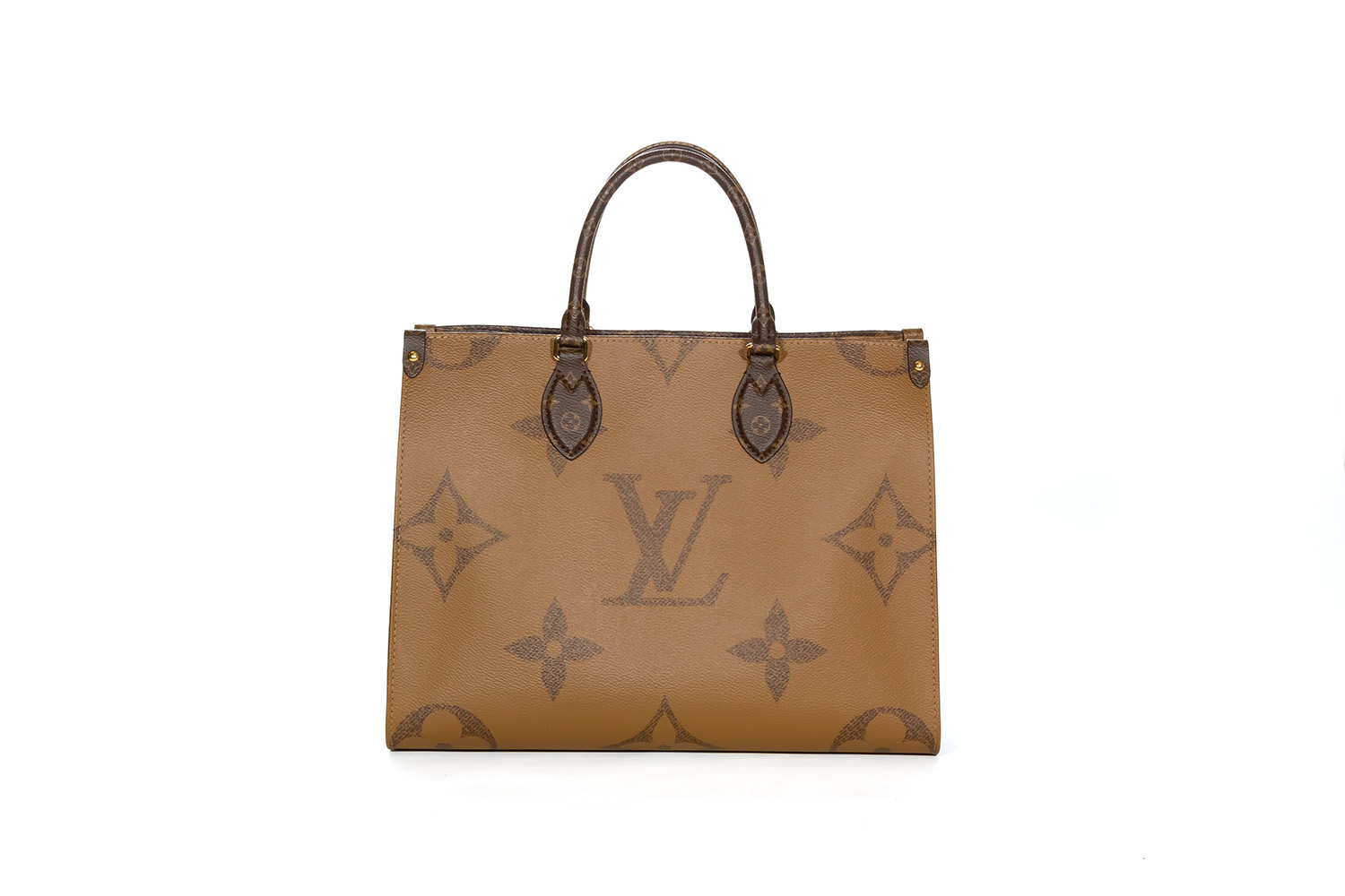 Louis Vuitton On The Go MM Giant Reverse Monogram Canvas Handbag