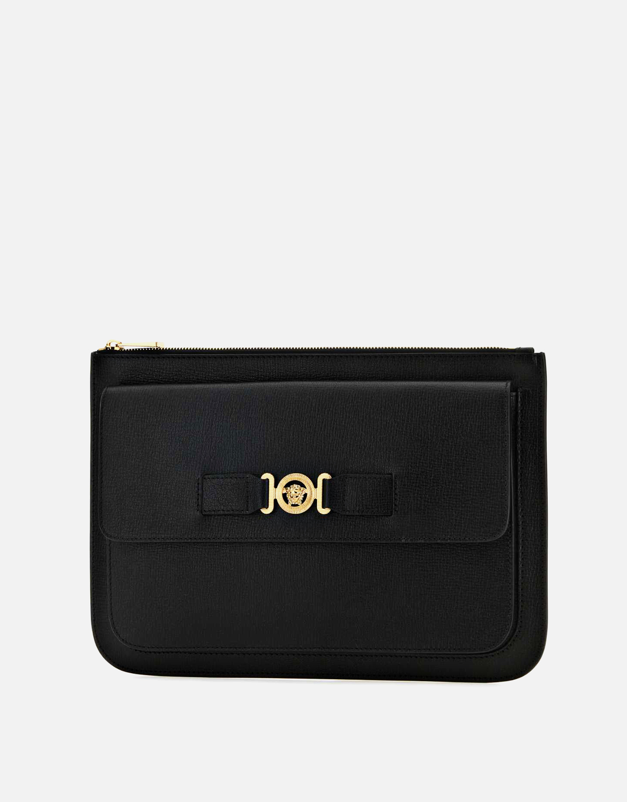 Versace メンズ メデューサ ビッグィ 大型 ゴートレザー ポーチ