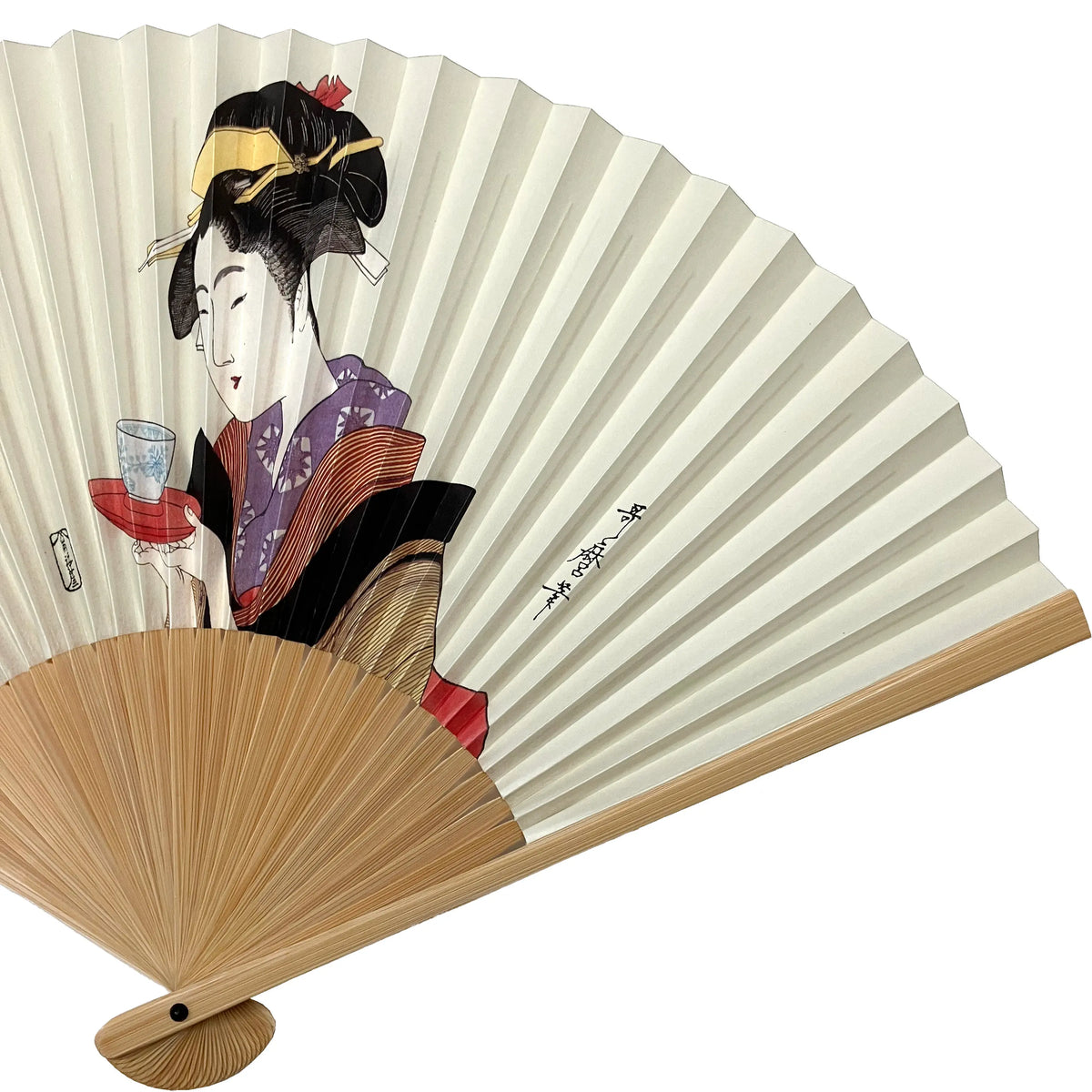 名入れ専用】浮世絵扇子 喜多川歌麿 高名美人六家撰 – 江戸扇子と