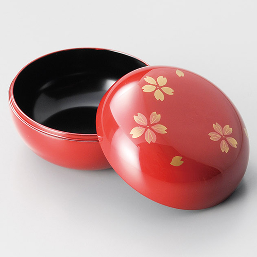 ボンボニエール 桜 朱 小物入れ 12-12606 漆器の井助