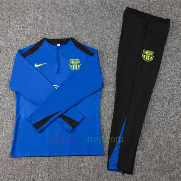 FCバルセロナハーフジップトレーニングスーツキット2024/25青 - J