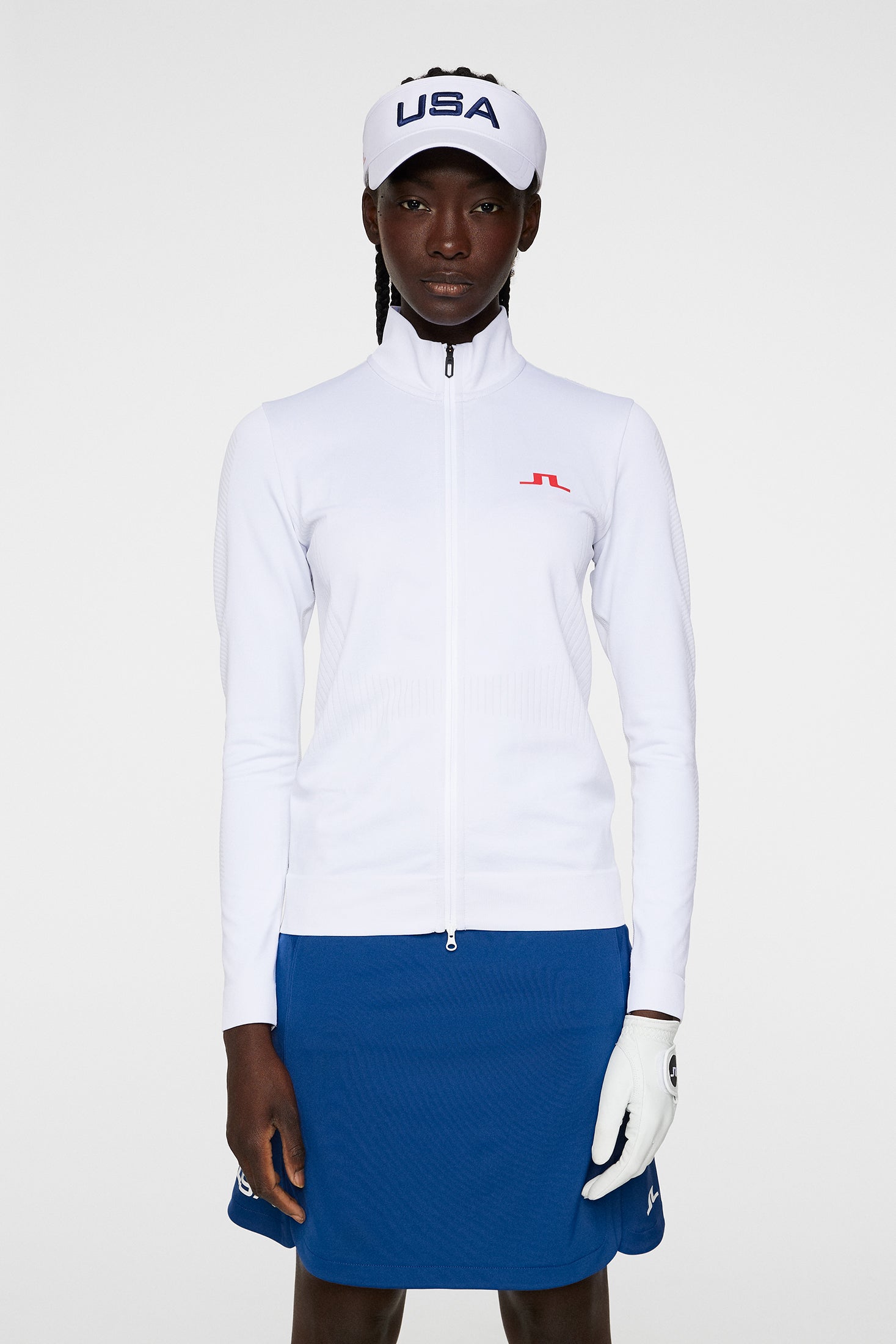Clarette Seamless Full Zip / White – J.Lindeberg