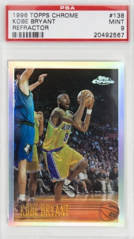 Kobe Bryant PSA 9 Rookie Kobe Bryant Rookie Card - 1996-97 Topps