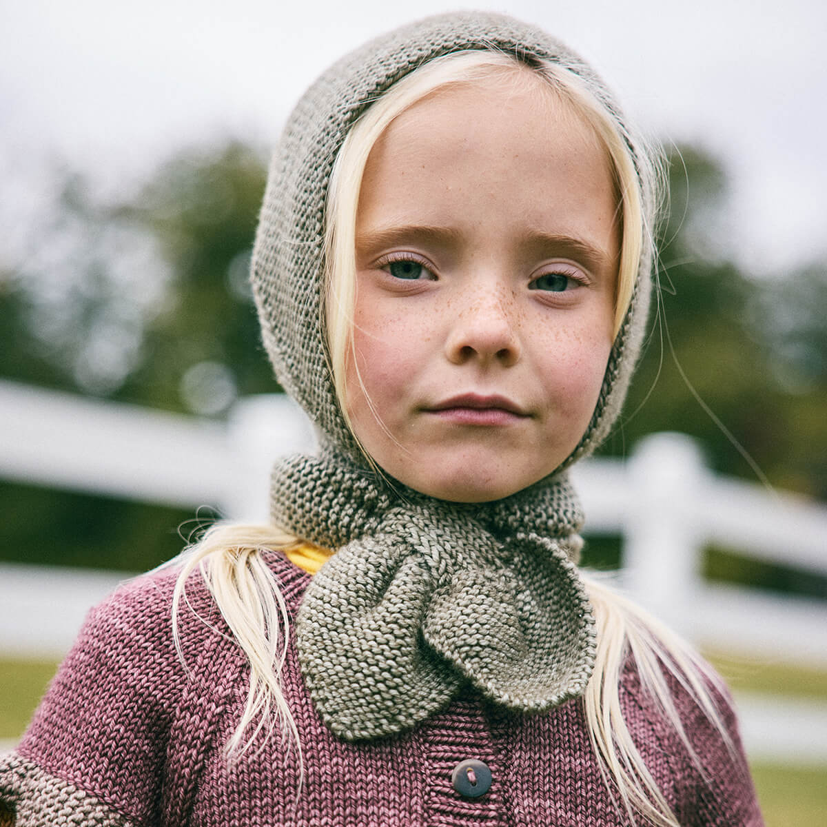 Sledding Hood in Seal Gray by Misha & Puff – Junior Edition