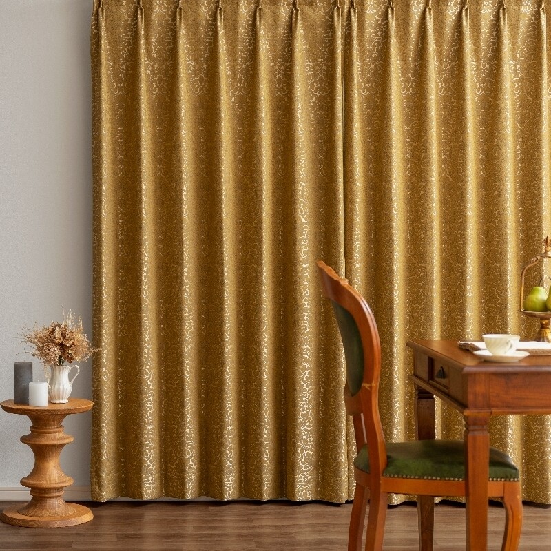 ウィンザー カーテン JE-86002 ゴールド ｜ジャストカーテン