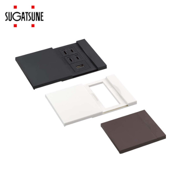 スガツネ工業/ランプ DMC3型 コンセントカバー 樹脂タイプ 開時保持 3