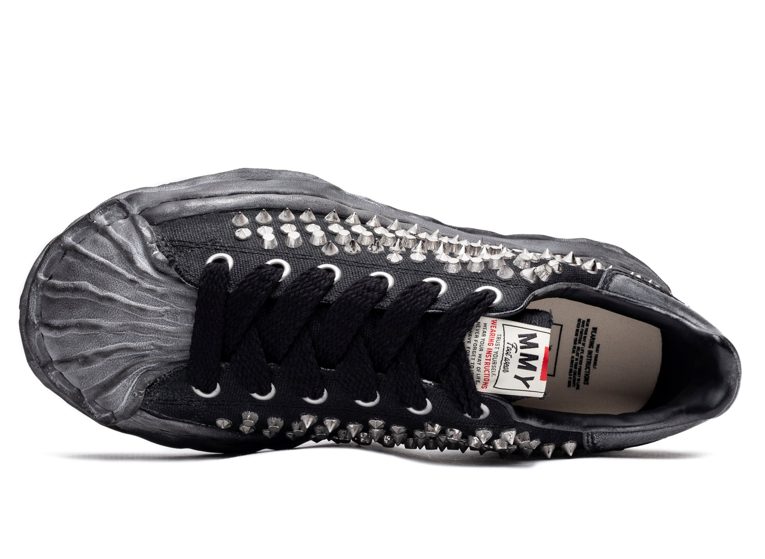 Maison Mihara Yasuhiro Spiked Blakey Low in Black/Black – Oneness