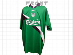 99～01 リバプール 人気の3rdモデルです。非常に明るい緑で渋い