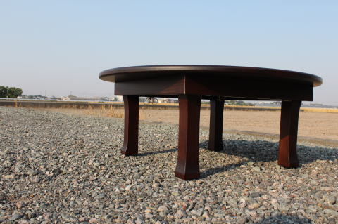 九州産杉無垢材を使った安心な丸座卓ちゃぶ台