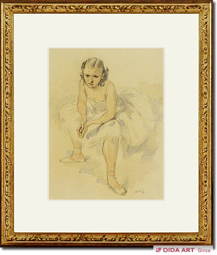 小磯良平 休息するバレリーナ | 絵画など美術品の販売と買取 | 東京