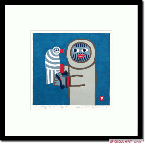 畦地梅太郎 ささやき | 絵画など美術品の販売と買取 | 東京・銀座 おい