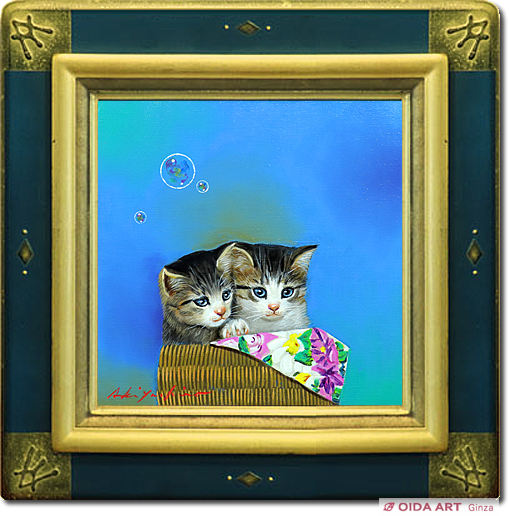 真作】八代亜紀 夢見るふたり F8サイズ 絵画 真作】八代亜紀 夢見る