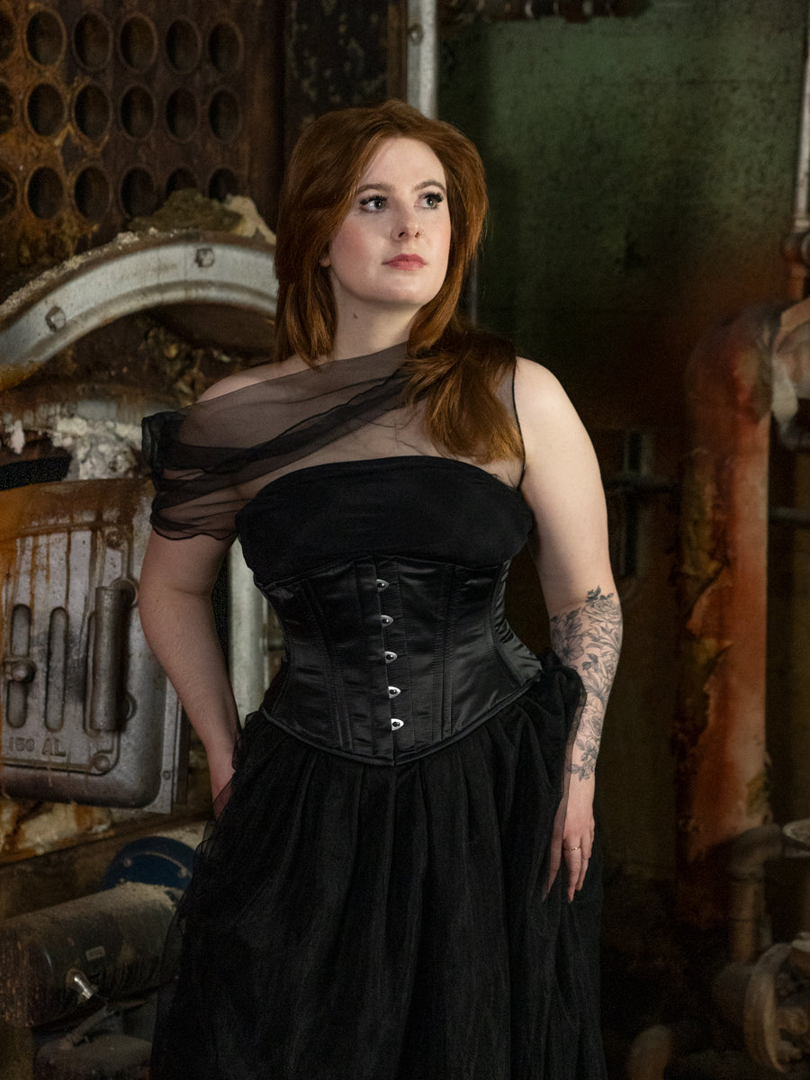 Short Satin Waspie Waist Training Corset CS-220 | Orchard Corset