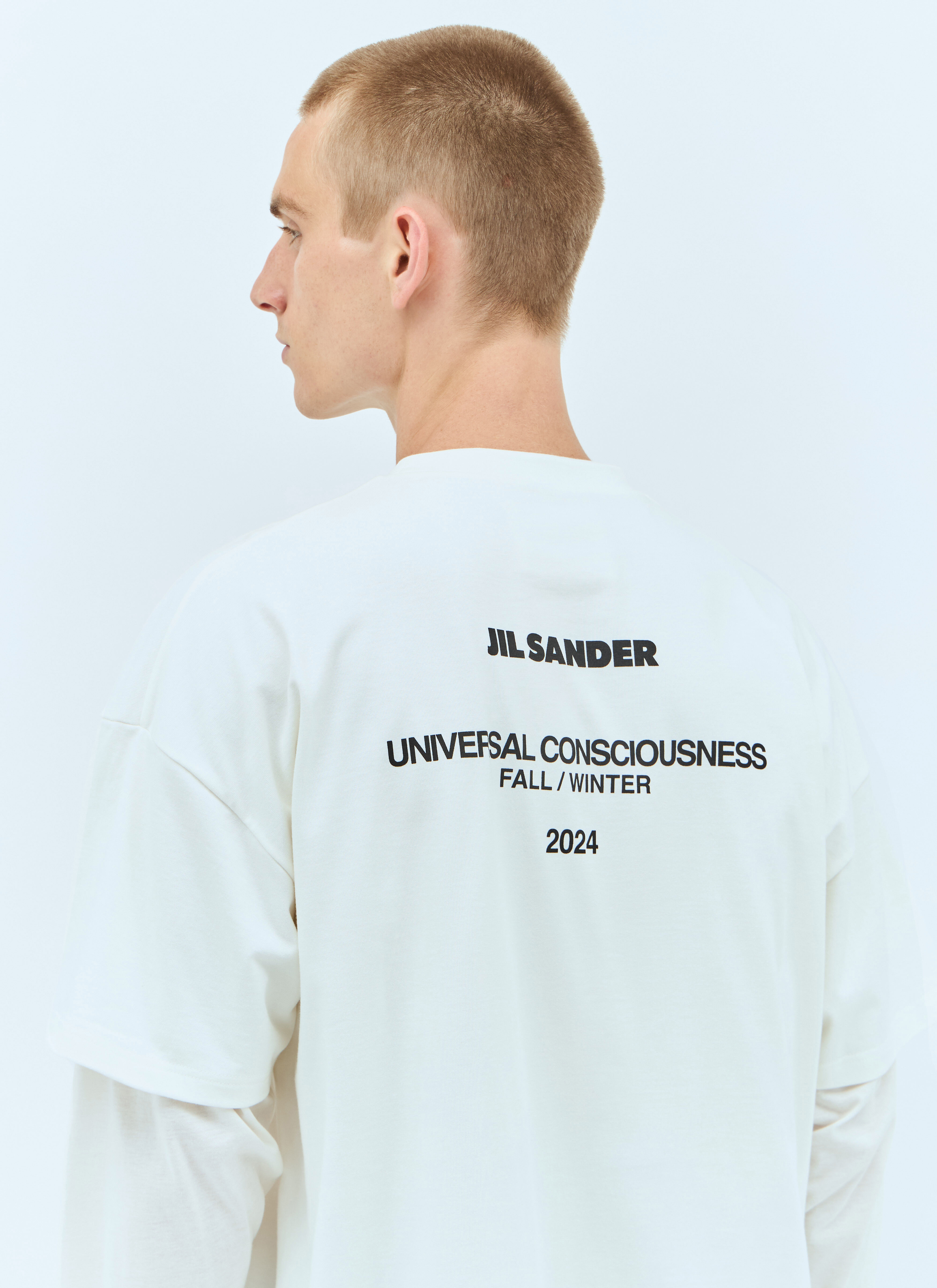 Jil Sander Men's' Layered T-Shirt in Cream | LN-CC®