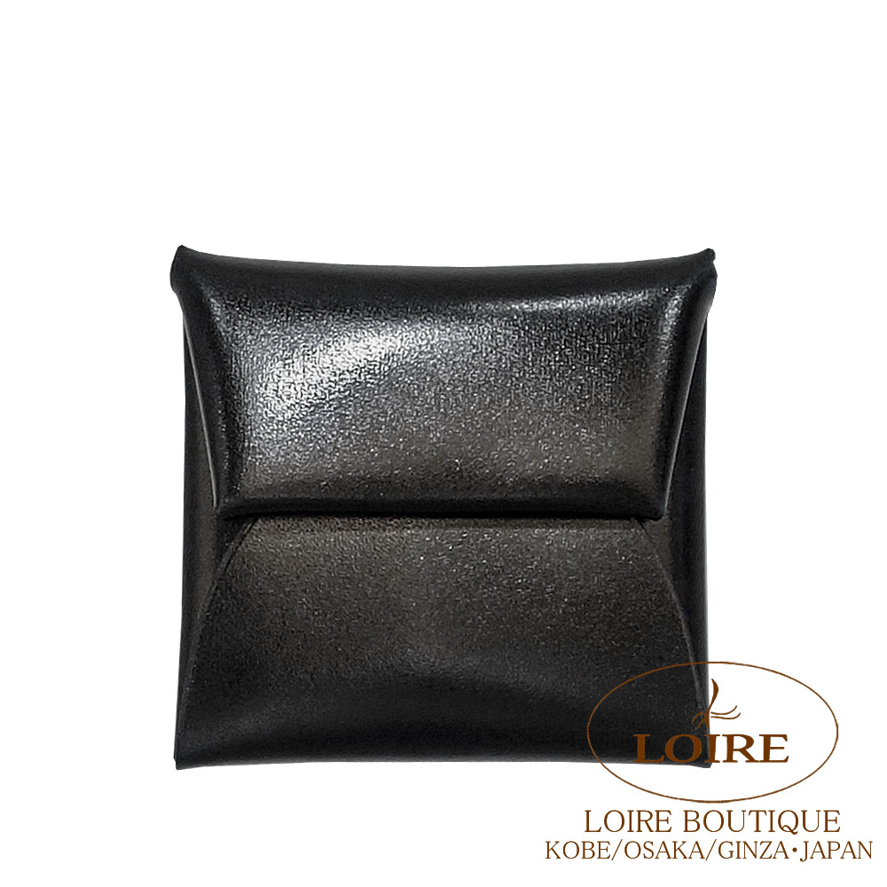 HERMES エルメス ケース バスティア ブラック 黒 ボックスカーフ エルメス<br>バスティア コインケース<br>クロ<br>ボックスカーフ<br